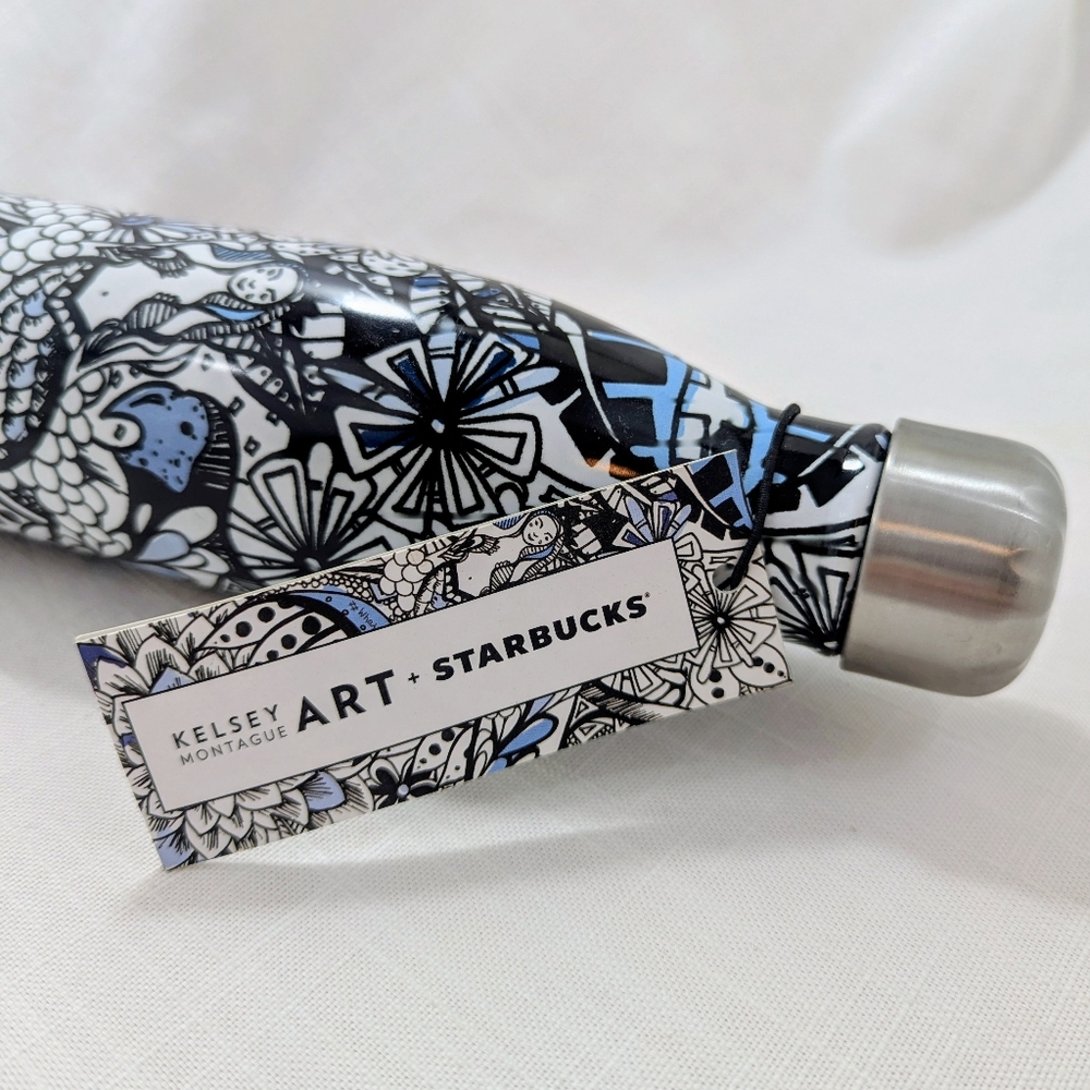 Starbucks Swell Kelsey Montague Art Water Bottle NEW With Tags - Picture 3 of 12